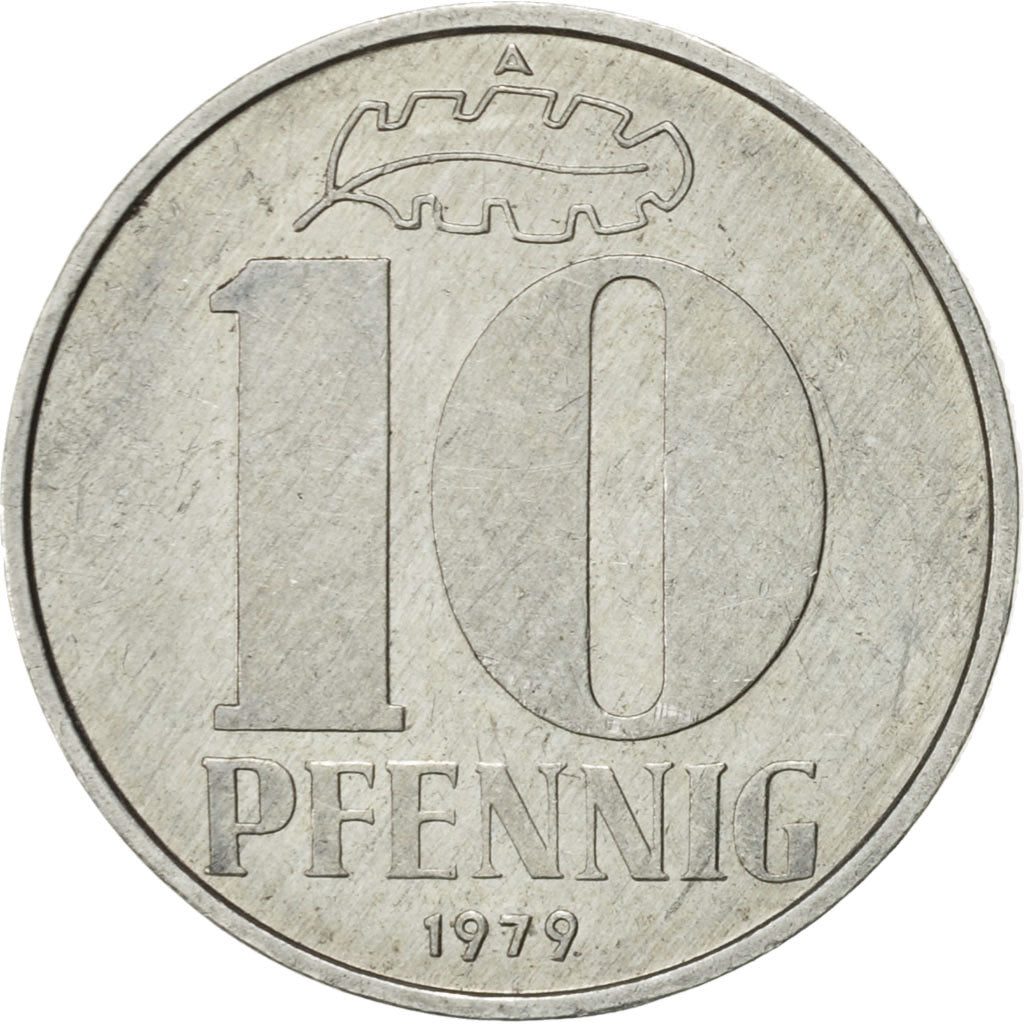 Munten, DUITSE DEMOCRATISCHE REPUBLIEK, 10 Pfennig, 1979, Berlin, PR, Aluminium
