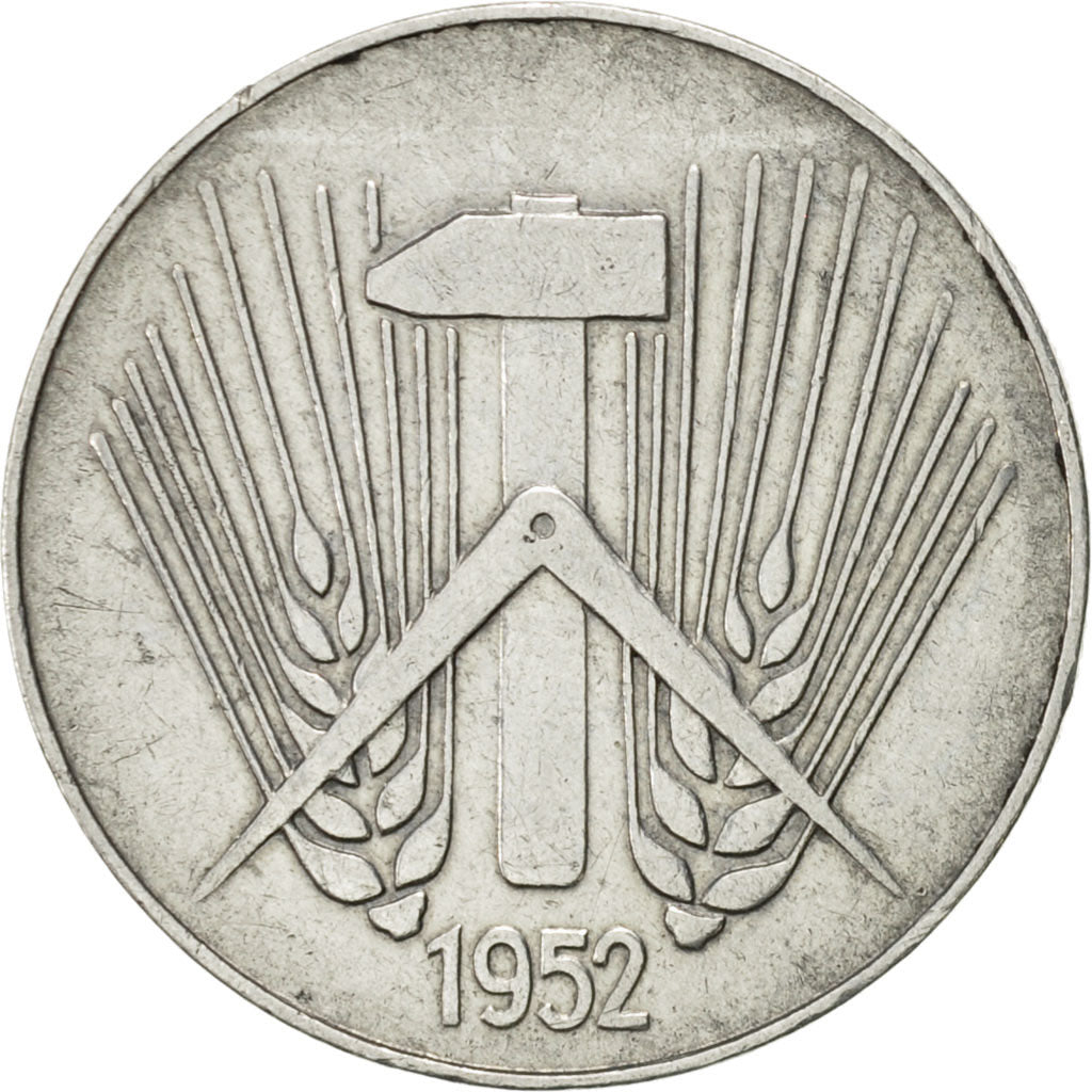 Moneta, REPUBBLICA DEMOCRATICA TEDESCA, 10 Pfennig, 1952, Muldenhütten, SPL-