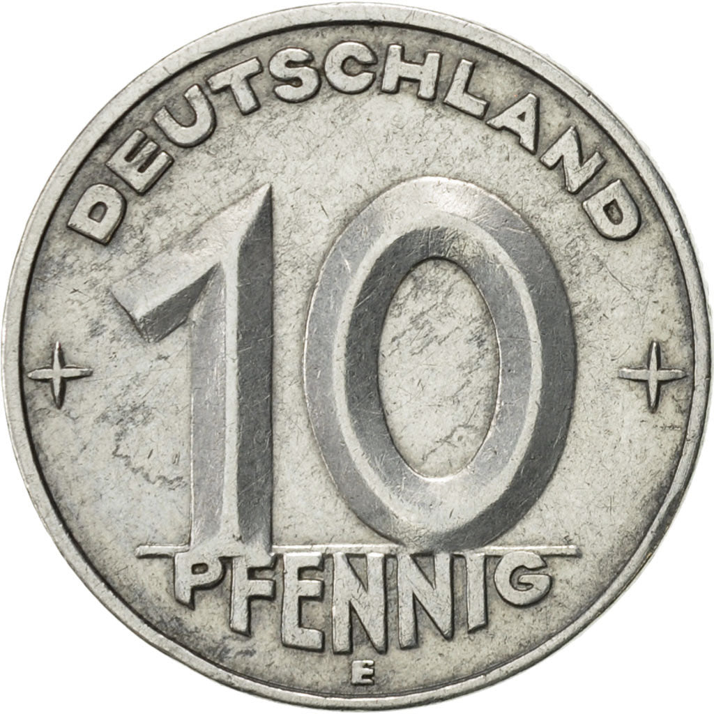 Moneta, REPUBBLICA DEMOCRATICA TEDESCA, 10 Pfennig, 1952, Muldenhütten, SPL-