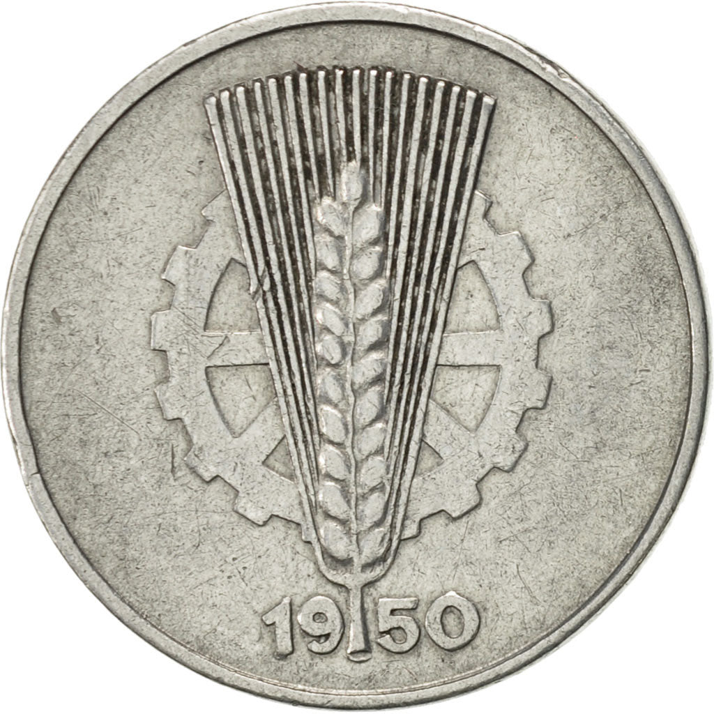 REPUBBLICA DEMOCRATICA TEDESCA, 10 Pfennig, 1950, Berlin, SPL-, Alluminio, KM:3
