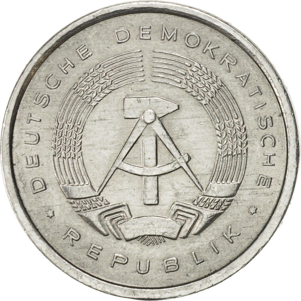 Coin, GERMAN-DEMOCRATIC REPUBLIC, 5 Pfennig, 1980, Berlin, AU(55-58), Aluminum