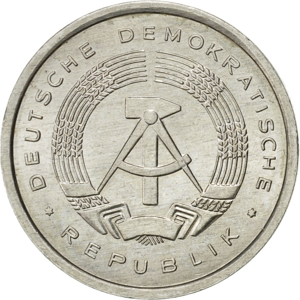 Coin, GERMAN-DEMOCRATIC REPUBLIC, 5 Pfennig, 1983, Berlin, AU(55-58), Aluminum