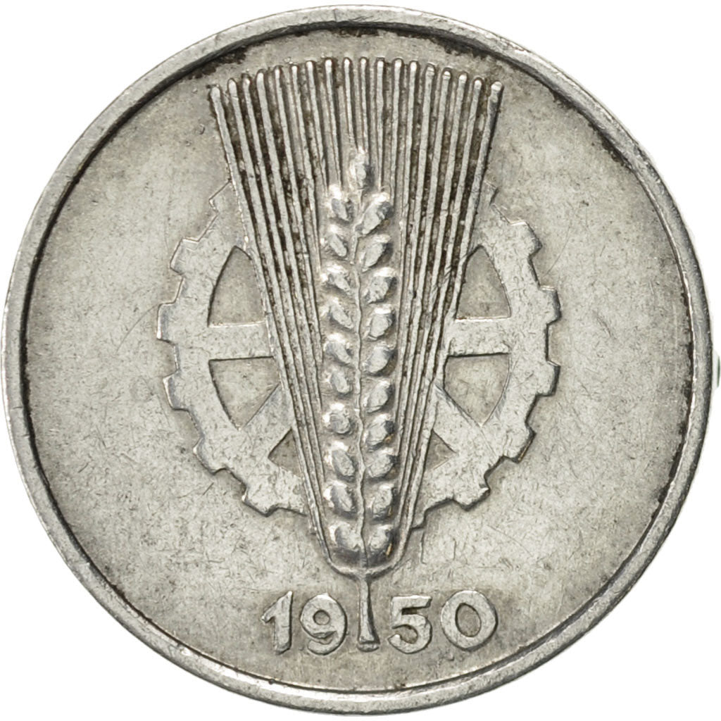 GERMAN-DEMOCRATIC REPUBLIC, 5 Pfennig, 1950, Berlin, AU(55-58), Aluminum, KM:2