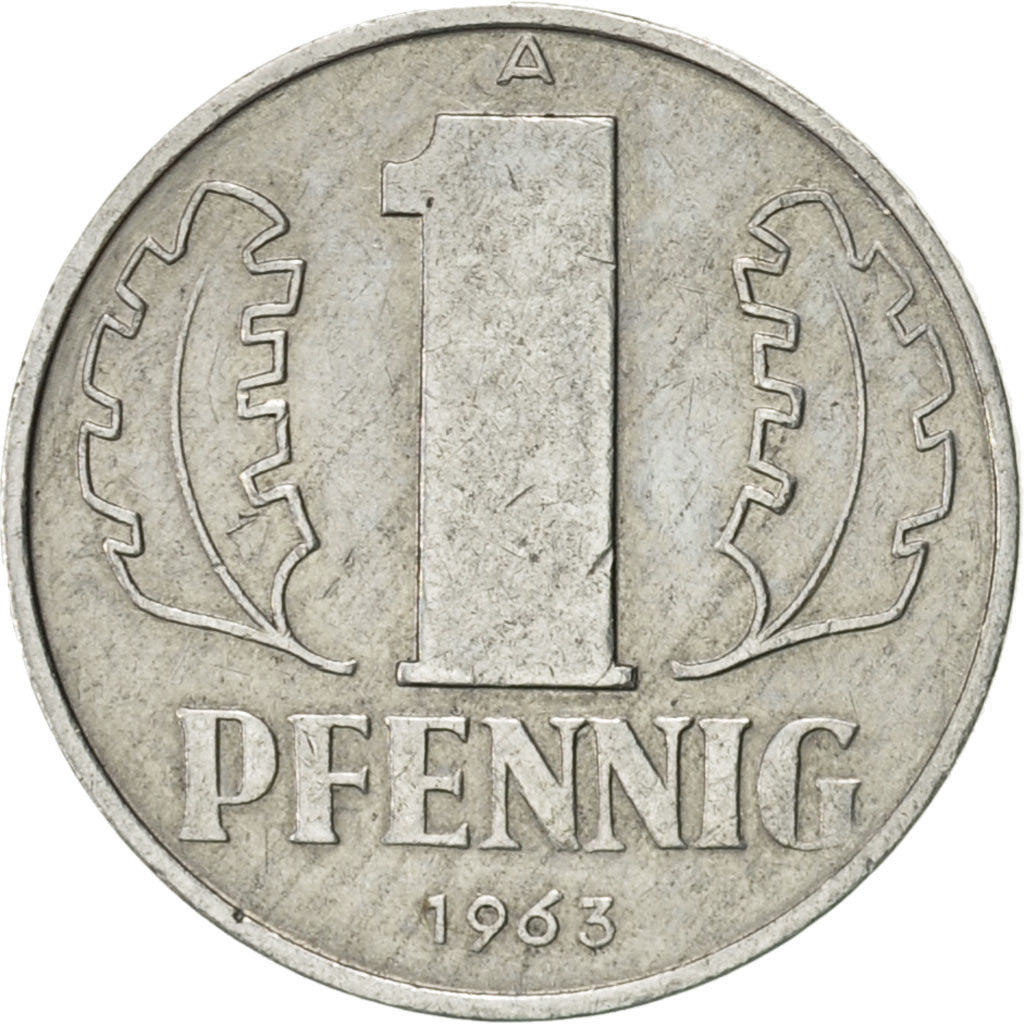Coin, GERMAN-DEMOCRATIC REPUBLIC, Pfennig, 1963, Berlin, AU(55-58), Aluminum