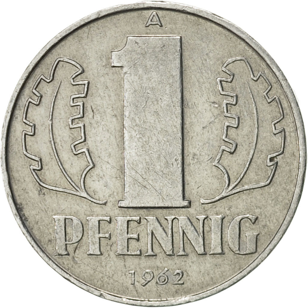 Coin, GERMAN-DEMOCRATIC REPUBLIC, Pfennig, 1962, Berlin, AU(55-58), Aluminum