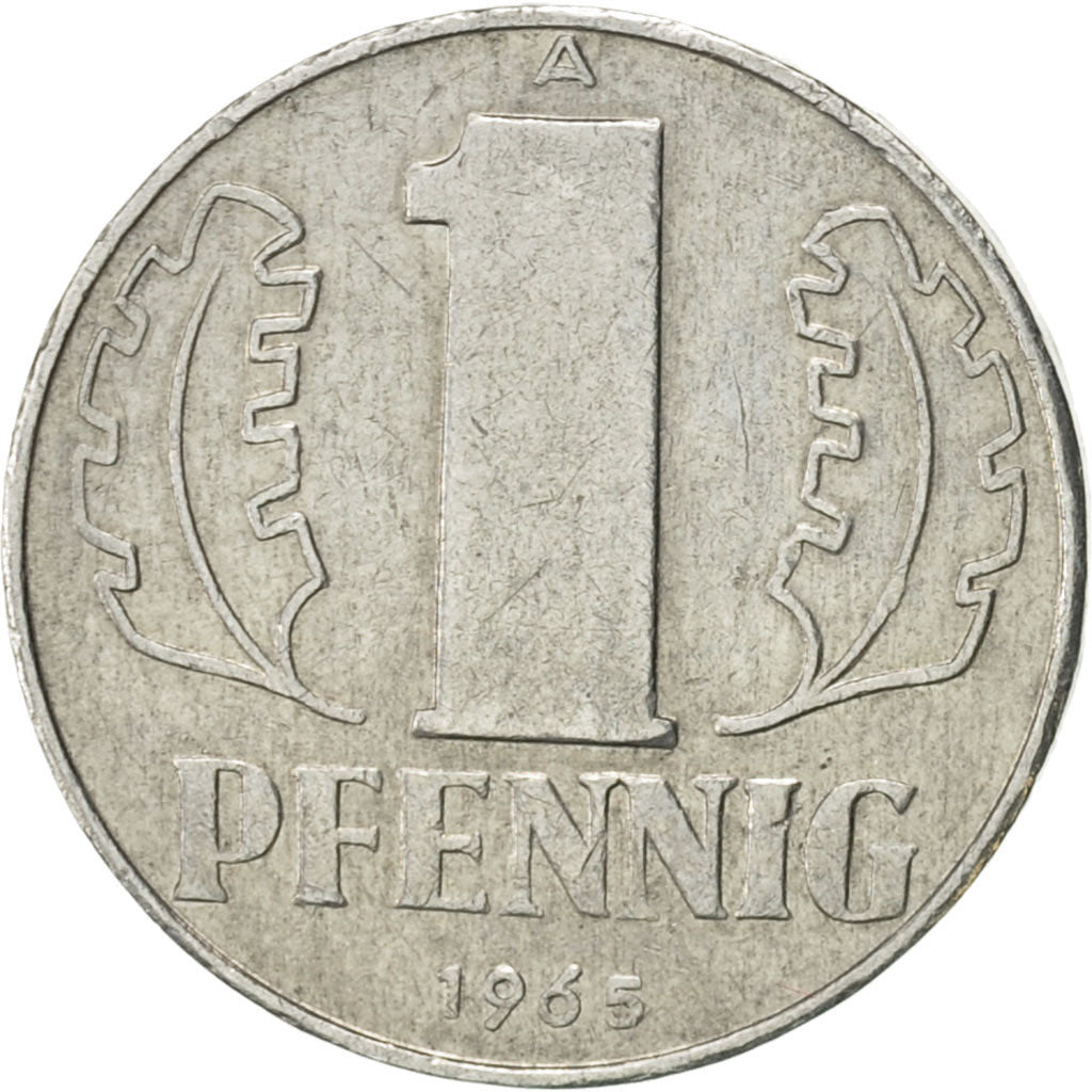 Coin, GERMAN-DEMOCRATIC REPUBLIC, Pfennig, 1965, Berlin, AU(55-58), Aluminum