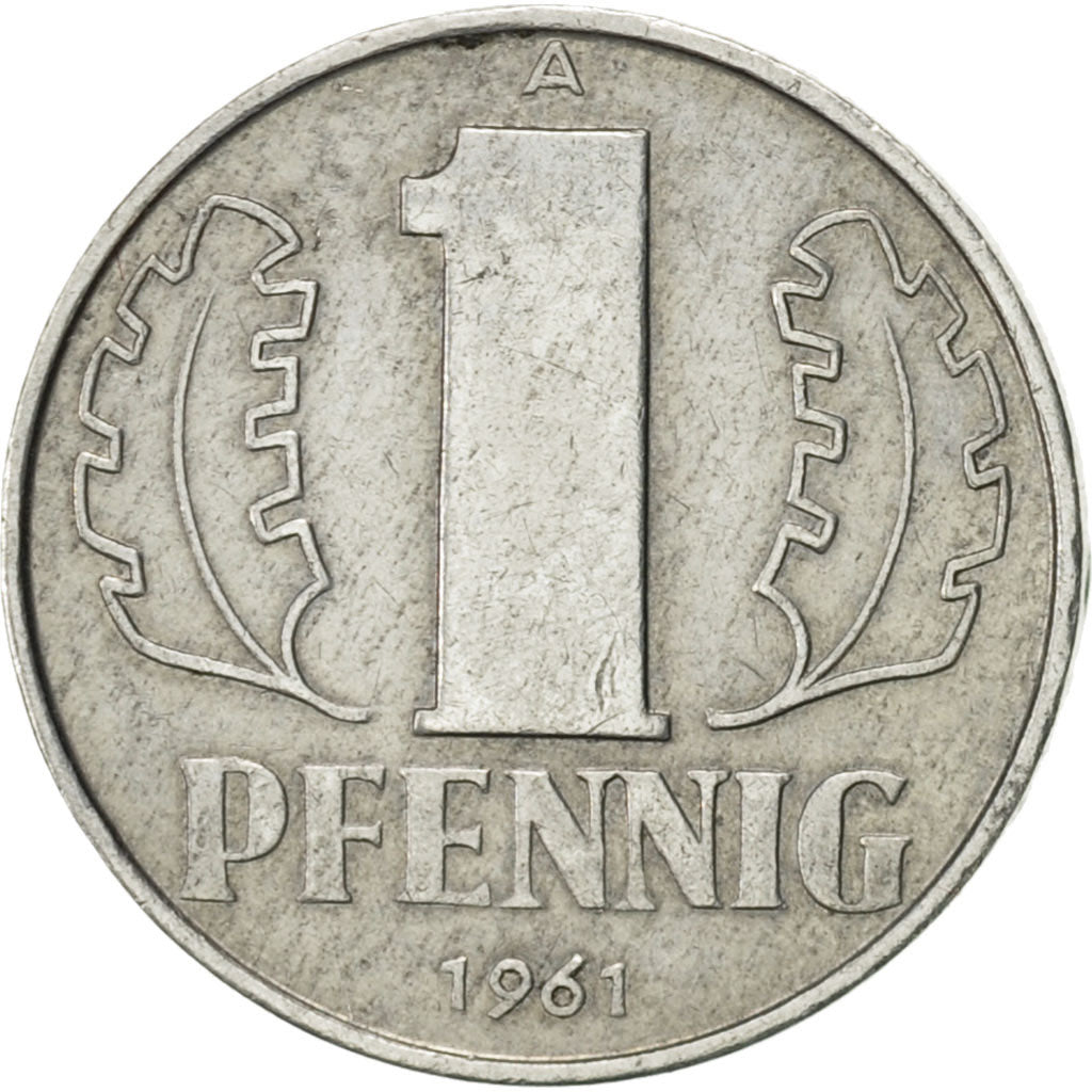 Coin, GERMAN-DEMOCRATIC REPUBLIC, Pfennig, 1961, Berlin, AU(55-58), Aluminum