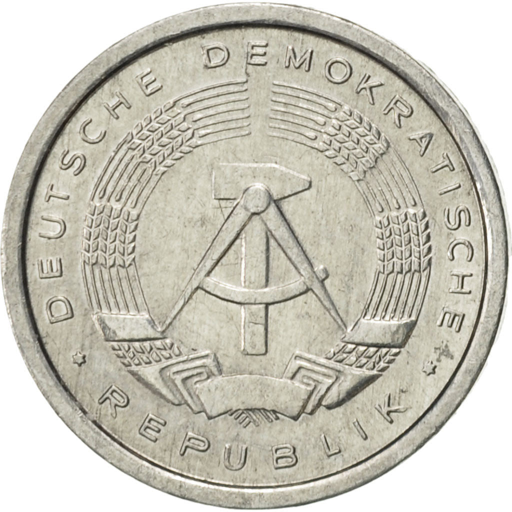 Coin, GERMAN-DEMOCRATIC REPUBLIC, Pfennig, 1988, Berlin, AU(55-58), Aluminum