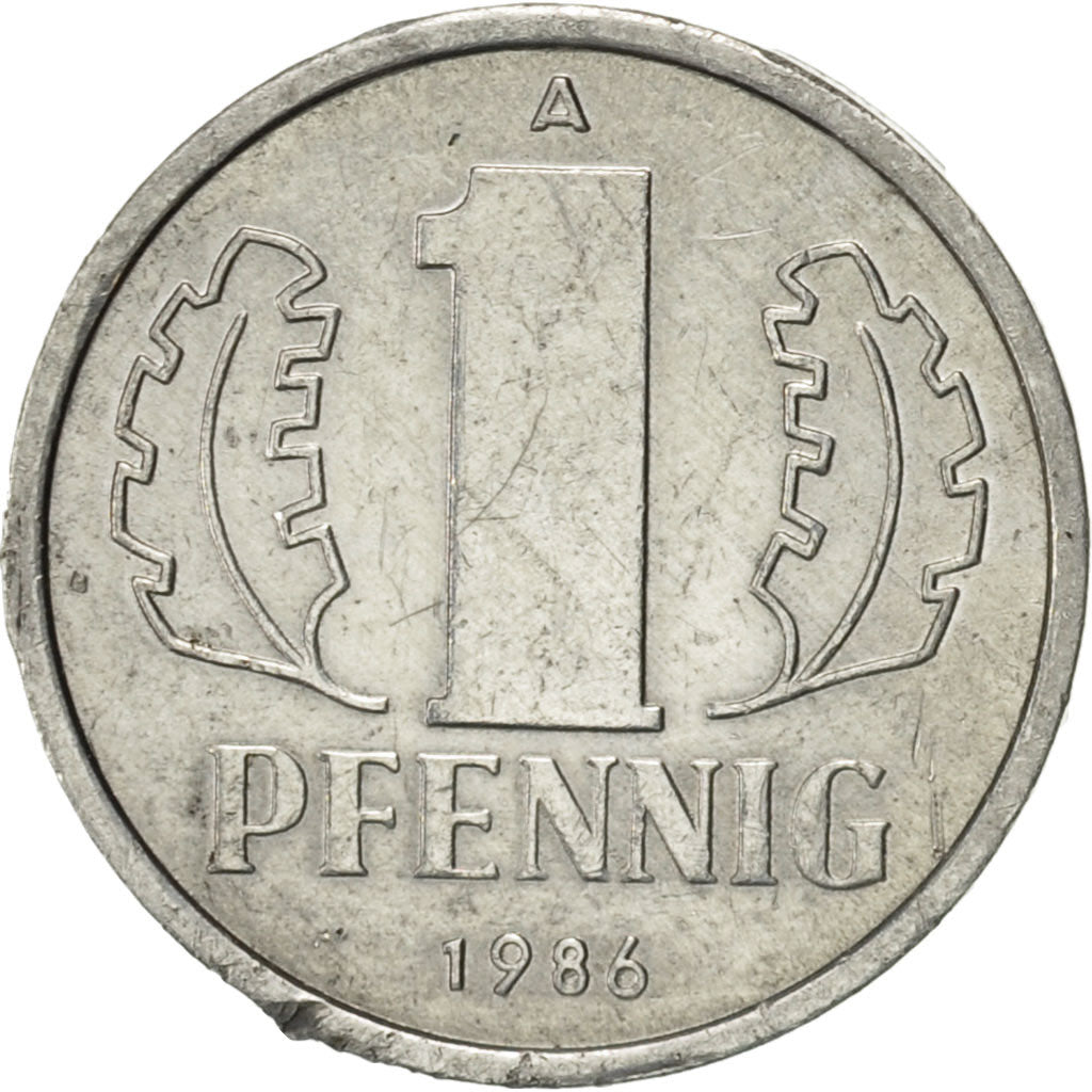 Münze, GERMAN-DEMOCRATIC REPUBLIC, Pfennig, 1986, Berlin, VZ, Aluminium, KM:8.2