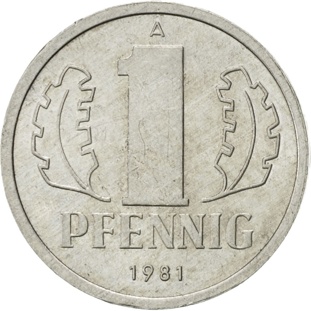 Moneta, REPUBBLICA DEMOCRATICA TEDESCA, Pfennig, 1981, Berlin, SPL-, Alluminio