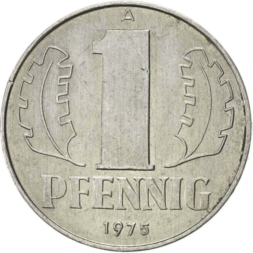 Moneta, REPUBBLICA DEMOCRATICA TEDESCA, Pfennig, 1975, Berlin, SPL-, Alluminio