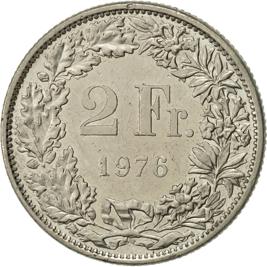 Monnaie, Suisse, 2 Francs, 1976, Bern, SUP, Copper-nickel, KM:21a.1