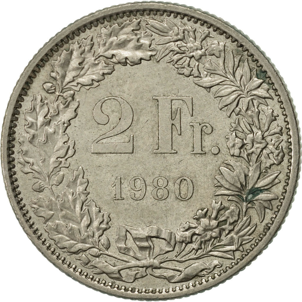 Monnaie, Suisse, 2 Francs, 1980, Bern, SUP, Copper-nickel, KM:21a.1