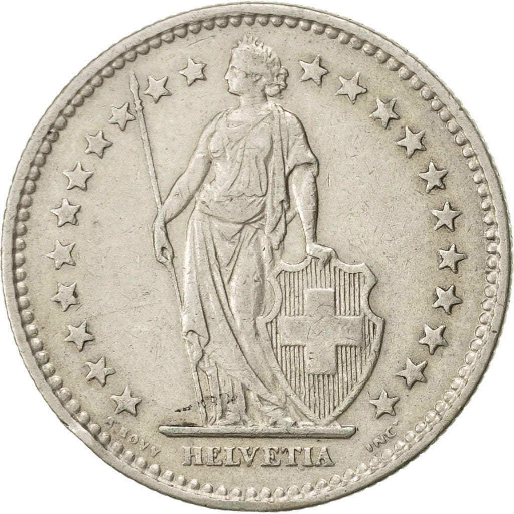 Coin, Switzerland, 2 Francs, 1922, Bern, AU(50-53), Silver, KM:21