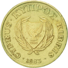 Coin, Cyprus, 2 Cents, 1983, AU(55-58), Nickel-brass, KM:54.1