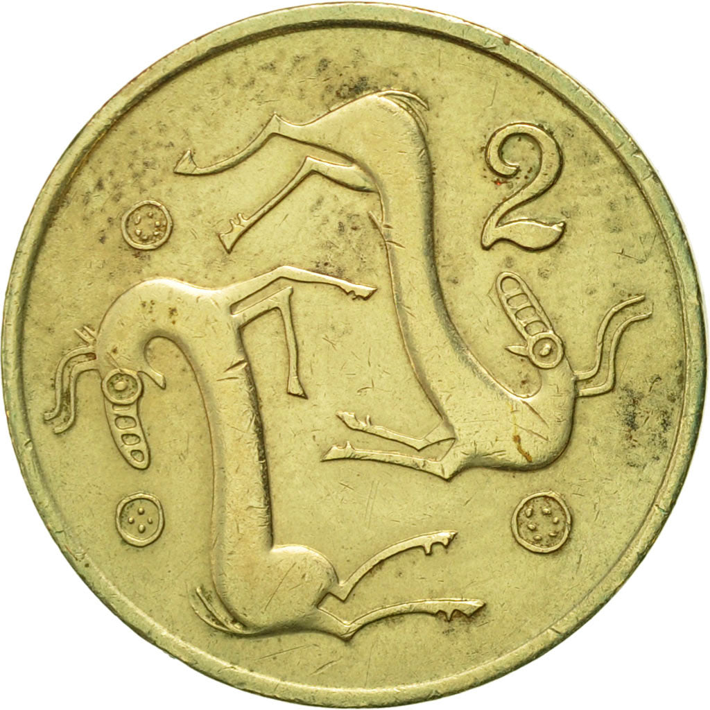 Coin, Cyprus, 2 Cents, 1983, AU(55-58), Nickel-brass, KM:54.1