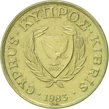 Moneda, Chipre, Cent, 1983, EBC, Níquel - latón, KM:53.1