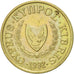 Moneda, Chipre, Cent, 1992, EBC, Níquel - latón, KM:53.3