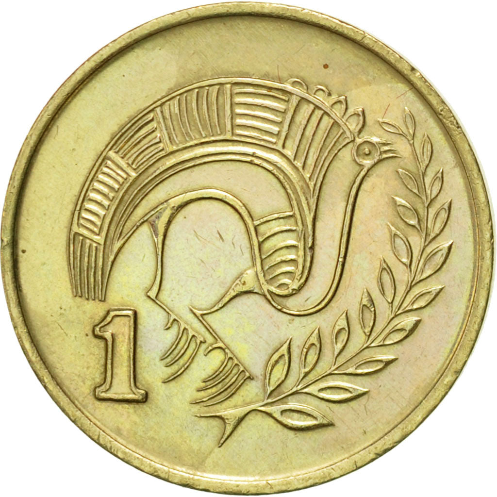Coin, Cyprus, Cent, 1992, AU(55-58), Nickel-brass, KM:53.3