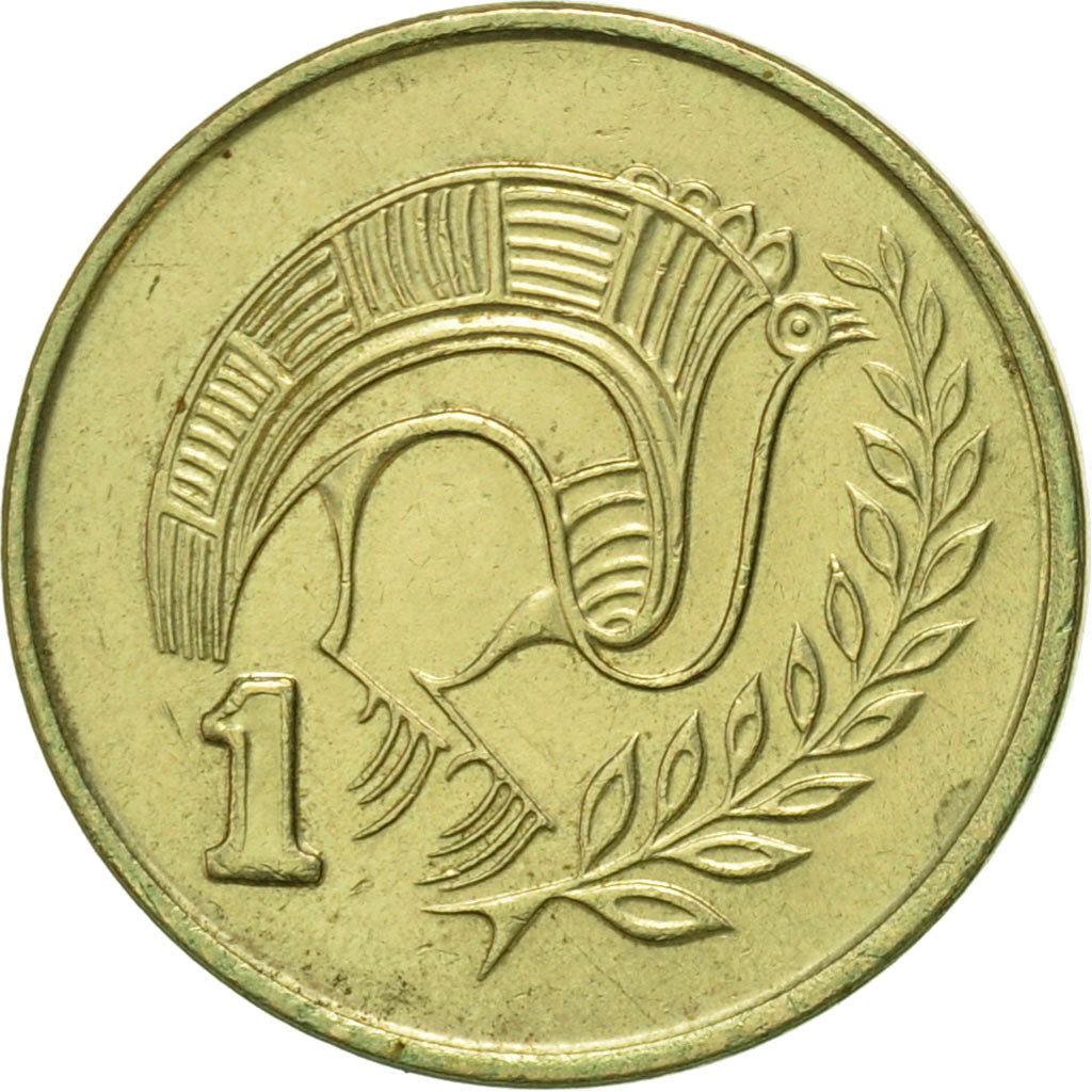 Coin, Cyprus, Cent, 1993, AU(55-58), Nickel-brass, KM:53.3