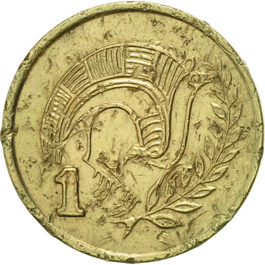 Moneta, Cipro, Cent, 1990, BB, Nichel-ottone, KM:53.2