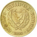 Coin, Cyprus, 10 Cents, 1990, AU(50-53), Nickel-brass, KM:56.2