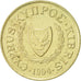 Coin, Cyprus, 10 Cents, 1994, EF(40-45), Nickel-brass, KM:56.3