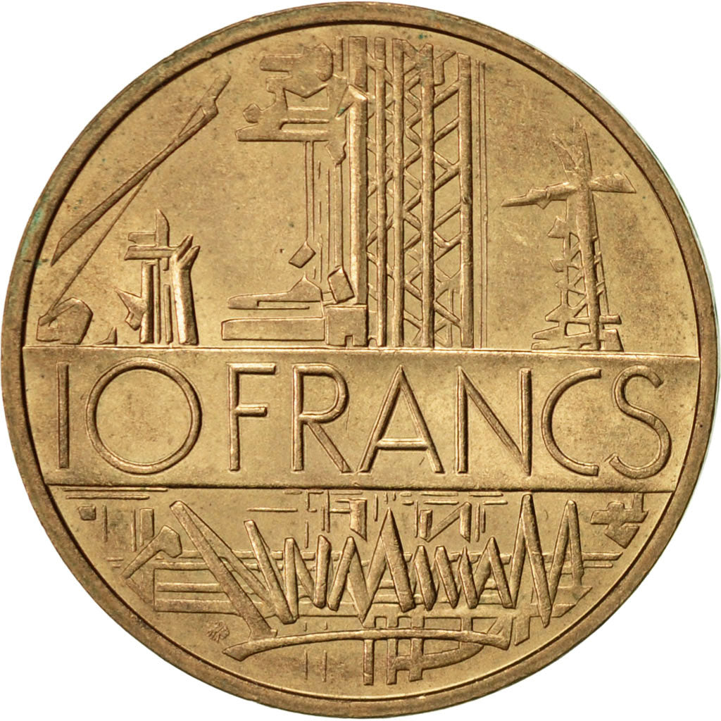Coin, France, Mathieu, 10 Francs, 1979, Paris, AU(55-58), Nickel-brass, KM:940