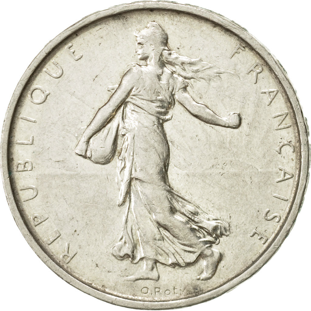 France, Semeuse, 5 Francs, 1966, Paris, AU(50-53), Silver, KM:926, Gadoury:770
