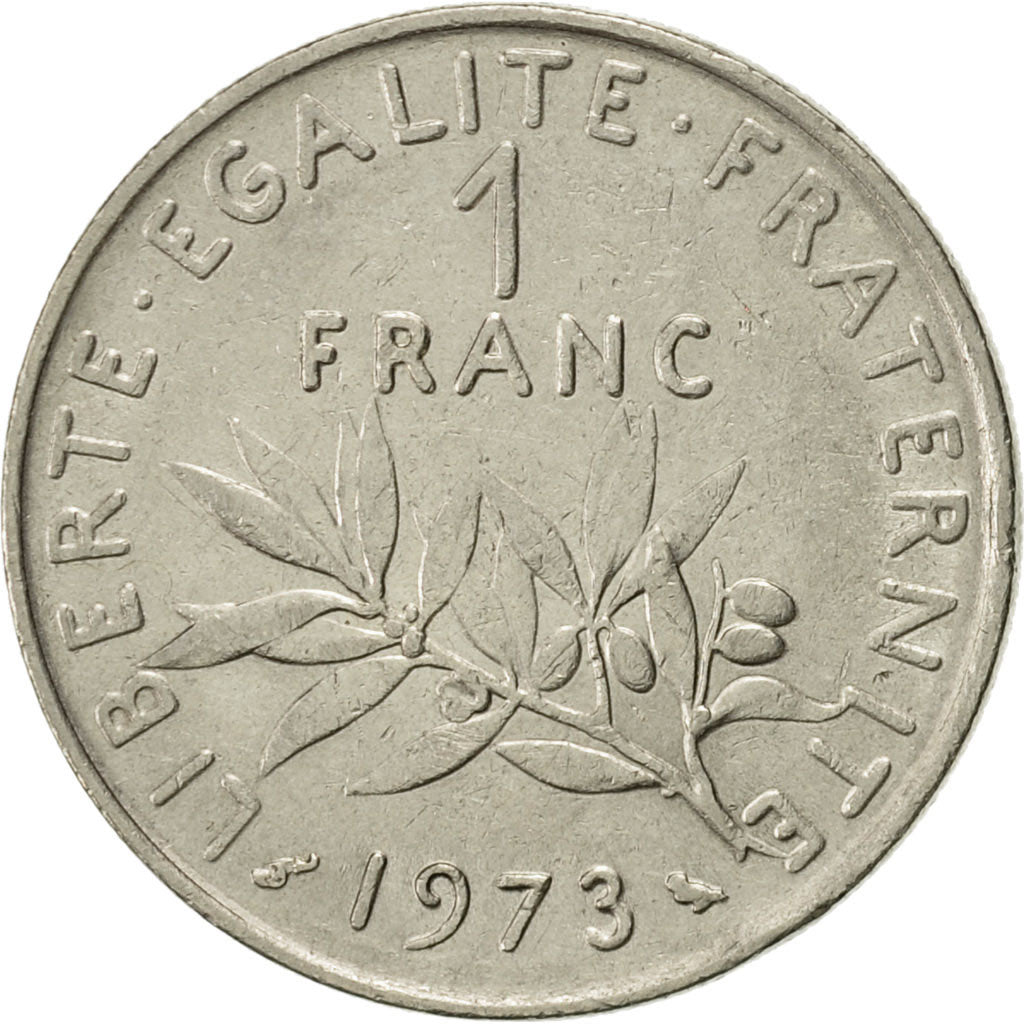 Coin, France, Semeuse, Franc, 1973, Paris, EF(40-45), Nickel, KM:925.1