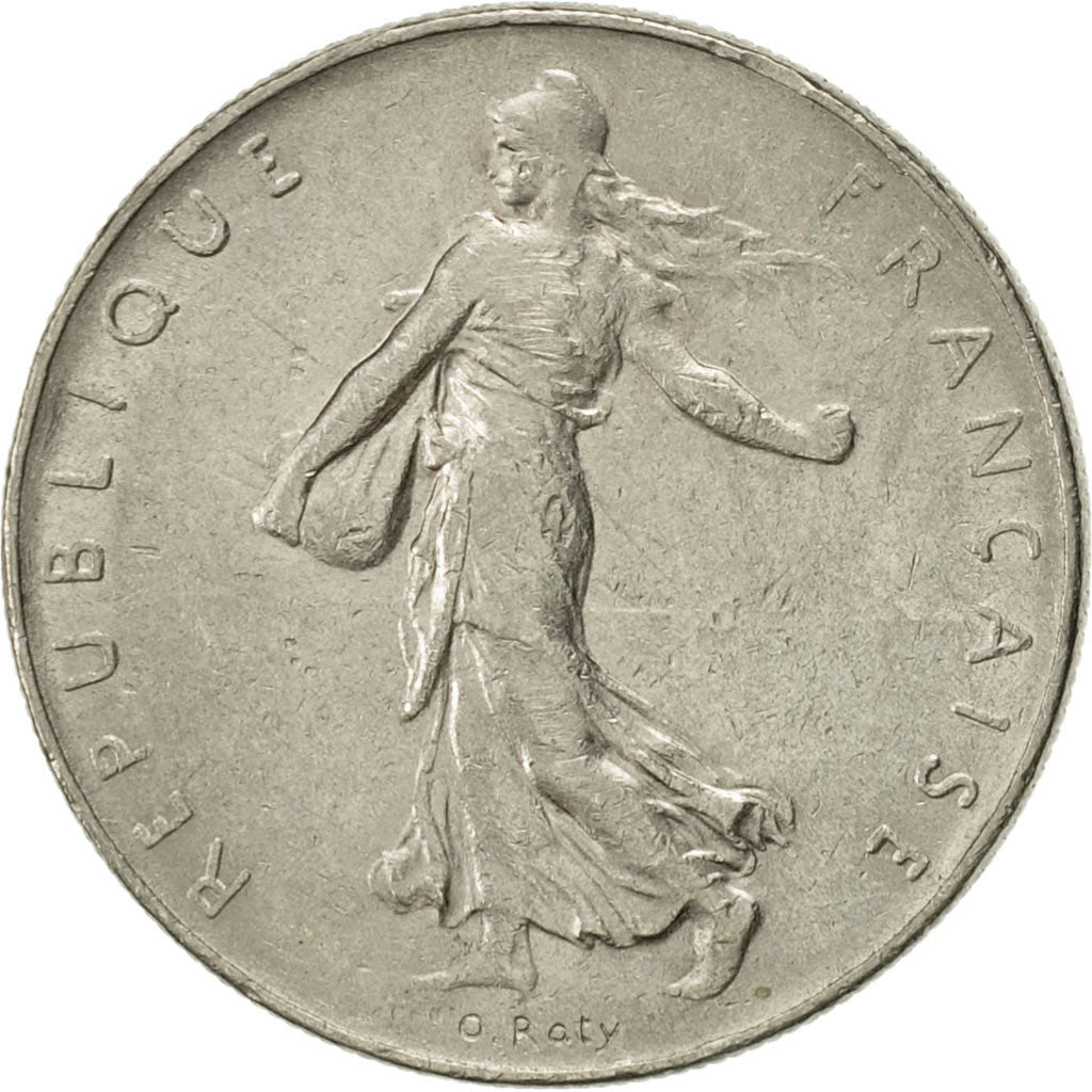 Moneta, Francia, Semeuse, Franc, 1974, Paris, BB, Nichel, KM:925.1, Gadoury:474