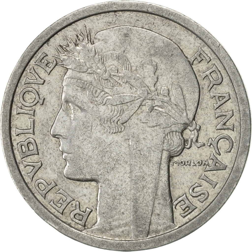 France, Morlon, Franc, 1957, Paris, AU(50-53), Aluminum, KM:885a.1, Gadoury:473b