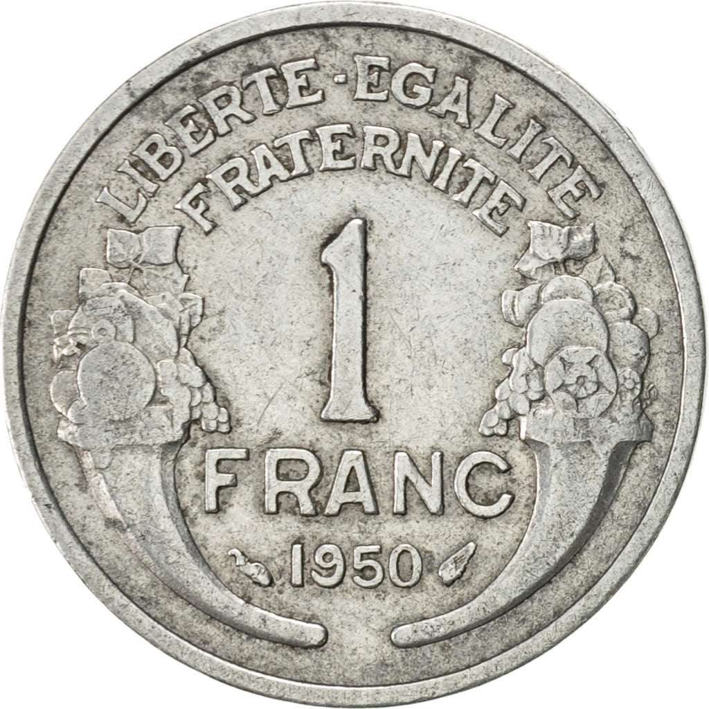 Coin, France, Morlon, Franc, 1950, Paris, EF(40-45), Aluminum, KM:885a.1