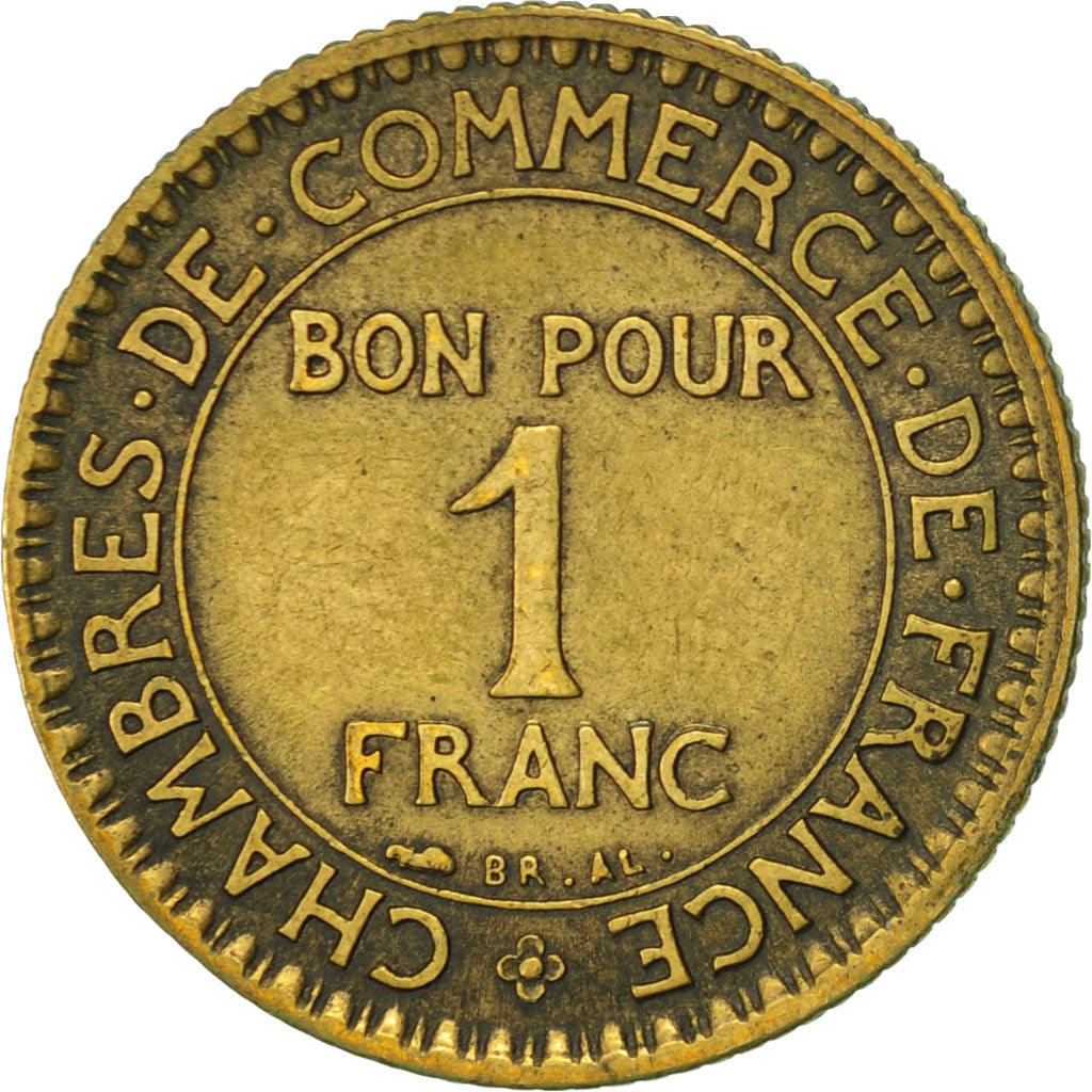 Coin, France, Chambre de commerce, Franc, 1921, Paris, EF(40-45)