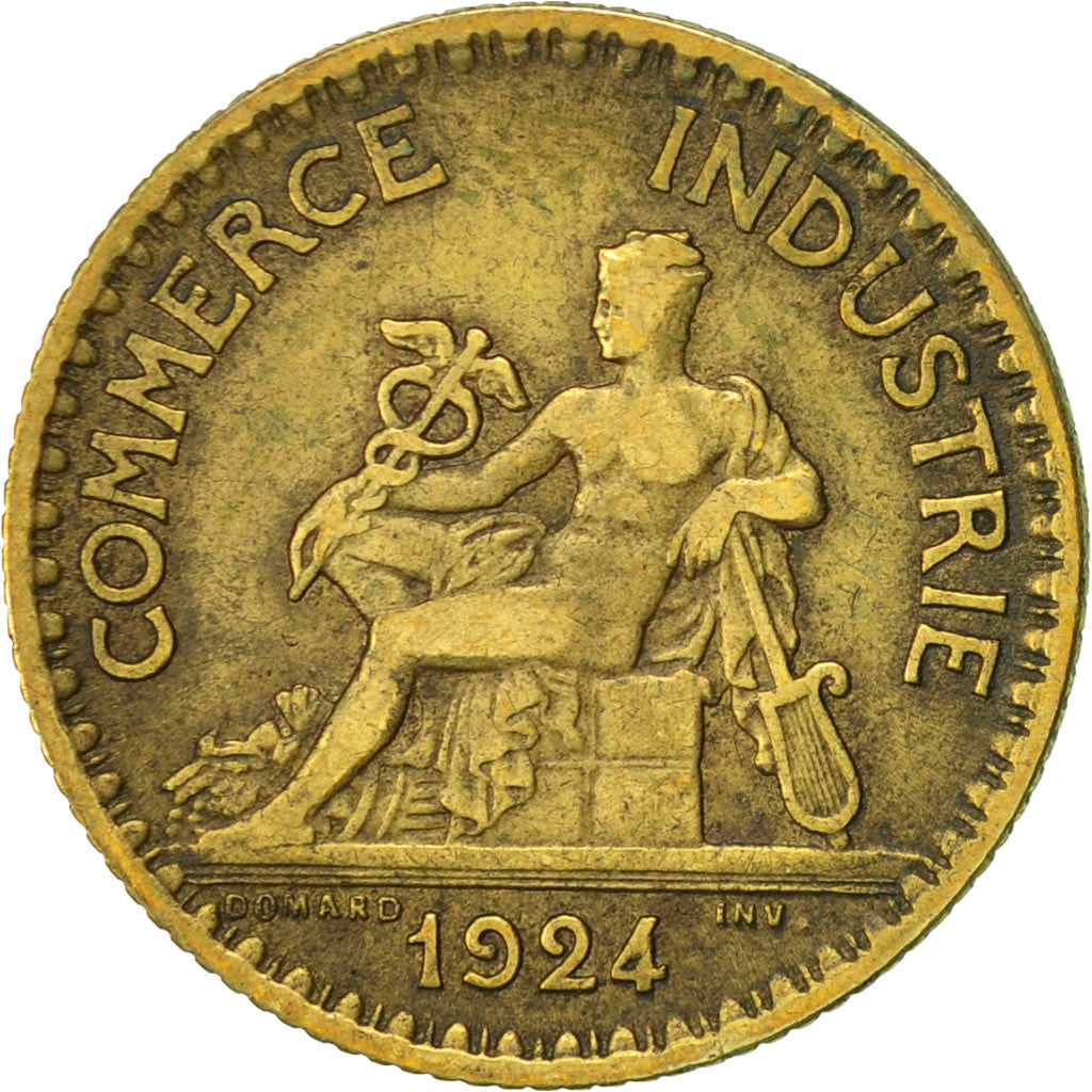 Coin, France, Chambre de commerce, Franc, 1924, Paris, EF(40-45)