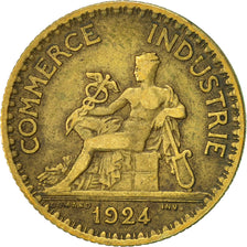 Coin, France, Chambre de commerce, Franc, 1924, Paris, EF(40-45)