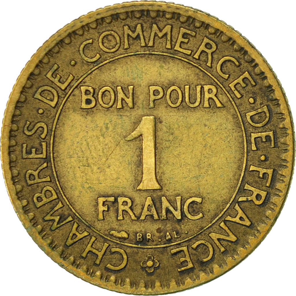 Coin, France, Chambre de commerce, Franc, 1924, Paris, EF(40-45)