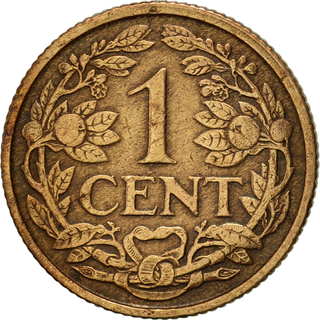 Paesi Bassi, Wilhelmina I, Cent, 1924, BB, Bronzo, KM:152