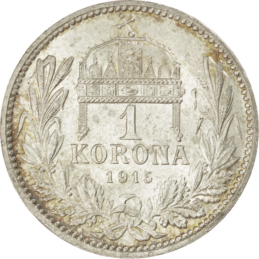 Coin, Hungary, Franz Joseph I, Korona, 1915, Kremnitz, MS(64), Silver, KM:492