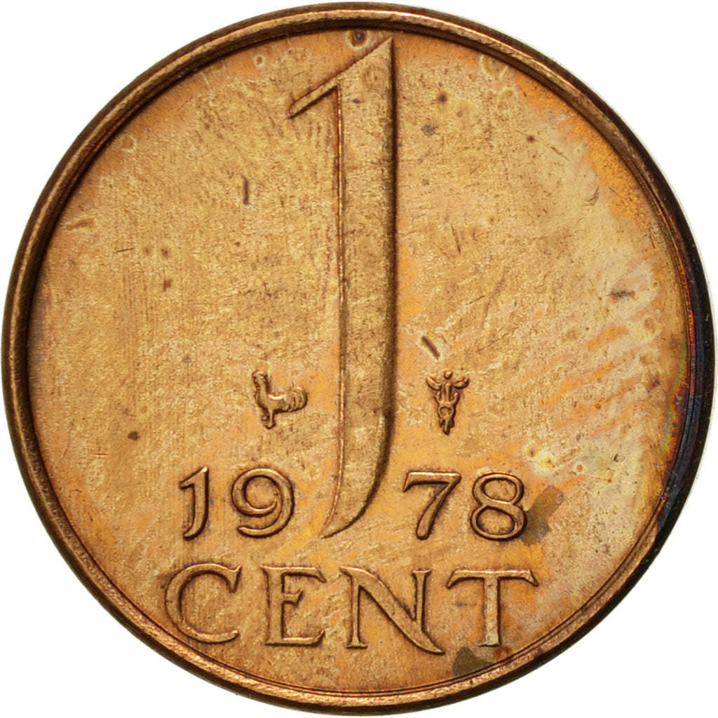 Coin, Netherlands, Juliana, Cent, 1978, AU(50-53), Bronze, KM:180
