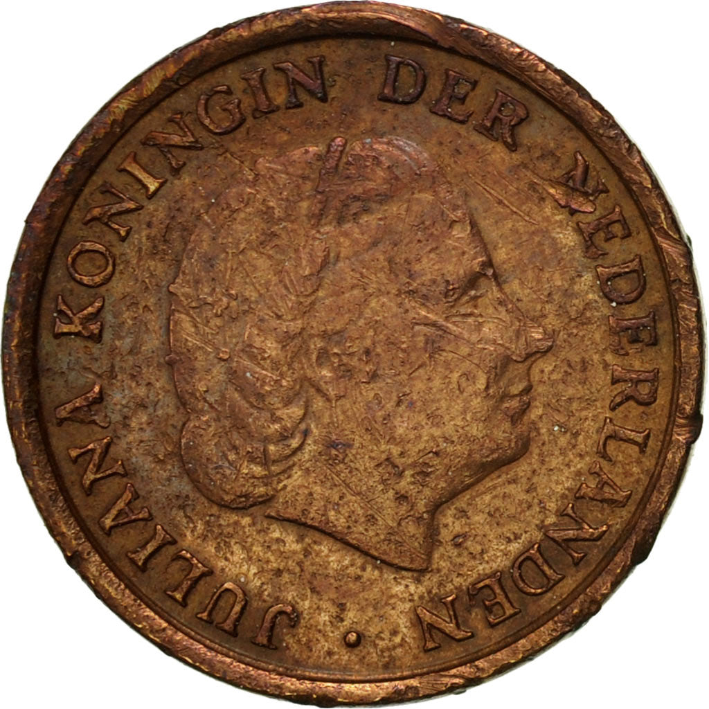 Coin, Netherlands, Juliana, Cent, 1976, EF(40-45), Bronze, KM:180