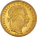 Moneda, Hungría, Franz Joseph I, 8 Forint 20 Francs, 1884, Kremnitz, EBC, Oro