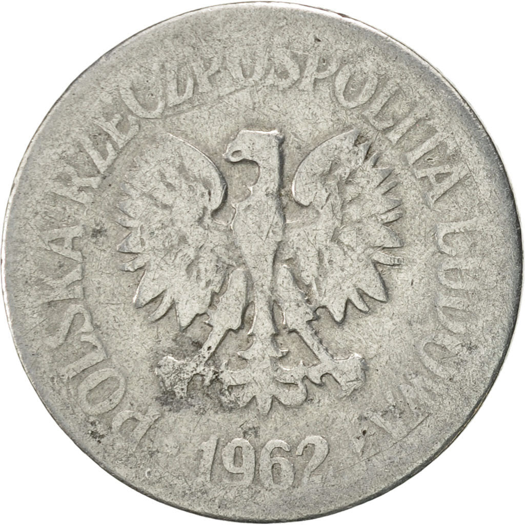 Coin, Poland, 20 Groszy, 1962, Warsaw, VF(20-25), Aluminum, KM:A47