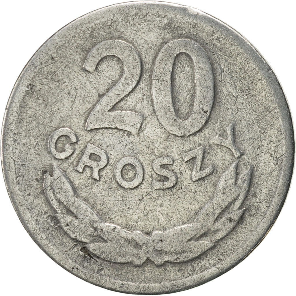 Coin, Poland, 20 Groszy, 1962, Warsaw, VF(20-25), Aluminum, KM:A47