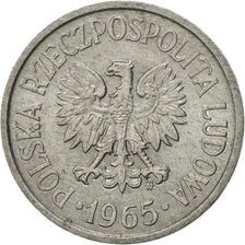 Coin, Poland, 20 Groszy, 1965, Warsaw, AU(55-58), Aluminum, KM:A47
