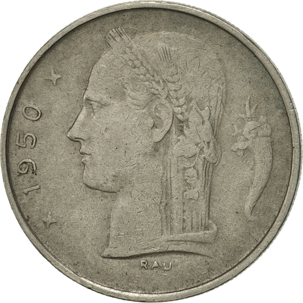 Coin, Belgium, Franc, 1950, EF(40-45), Copper-nickel, KM:142.1