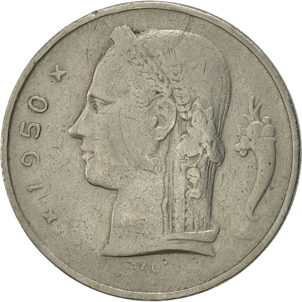 Coin, Belgium, Franc, 1950, EF(40-45), Copper-nickel, KM:143.1