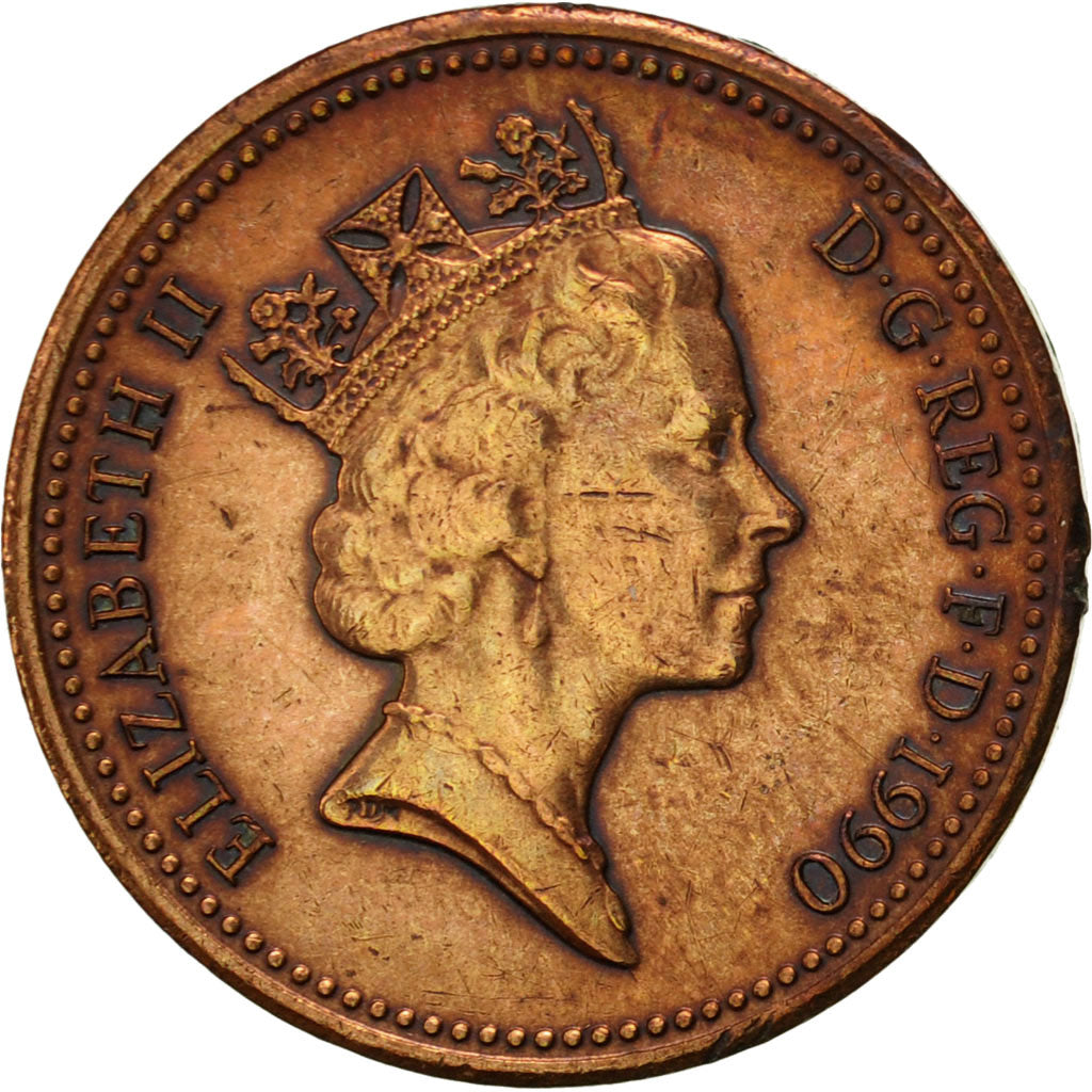 Coin, Great Britain, Elizabeth II, Penny, 1990, EF(40-45), Bronze, KM:935