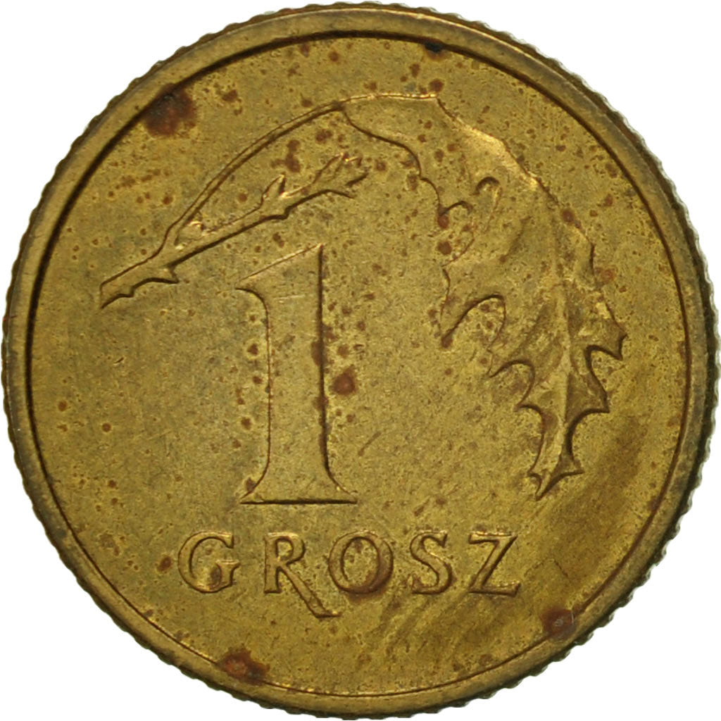 Coin, Poland, Grosz, 2000, Warsaw, AU(50-53), Brass, KM:276