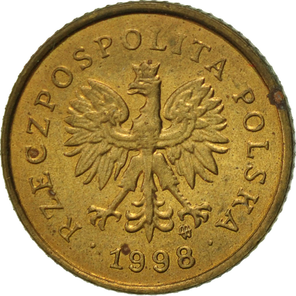 Münze, Polen, Grosz, 1998, Warsaw, SS+, Messing, KM:276